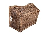Adam Schmidt Feuerholzkorb mit Ausschlag Rattan braun 60x38x31cm - 3