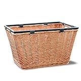 Habau Holzkorb mit Metallrahmen und Leinen 58 x 42 x 33 cm - 2