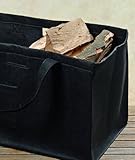 Kaminholztasche aus Filz 65cm schwarz - 2