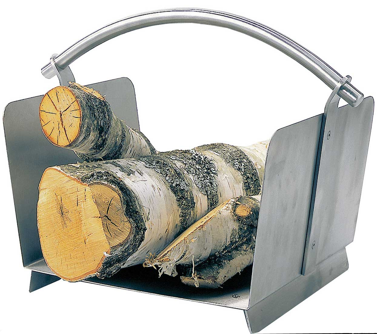 Holzkorb Lienbacher aus Edelstahl, matt gebürstet